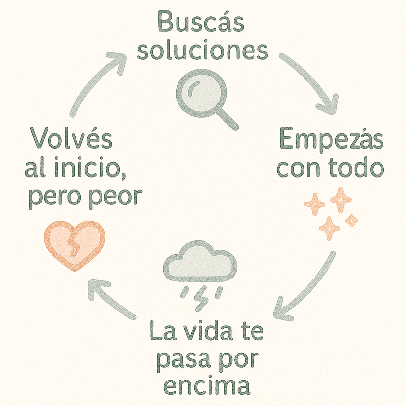 El ciclo vicioso que te mantiene estancada